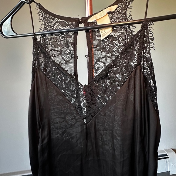Y2K H&M Cami Babydoll Satin Lace Tank Top - Picture 2 of 6